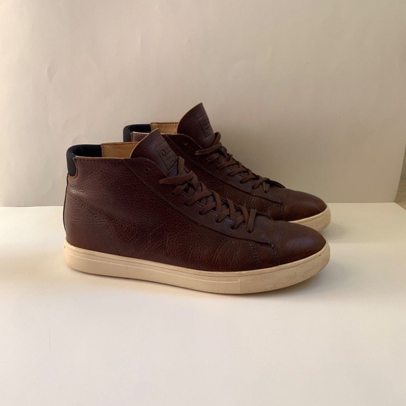 Clae Other - Clae Bradley Mid Full Grain Leather Mens 9 Brown Premium Casual Sneakers